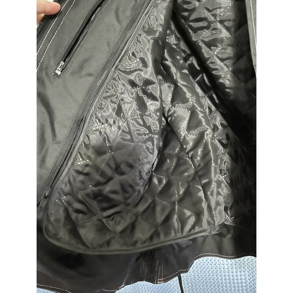 Zony Inc Womens Motocycle Jacket Size Large XL Black Pink Zip Out Lining Vents - Picture 2 of 4